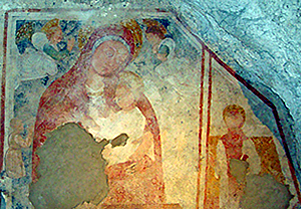Archaeological and natural park of Santa Maria di Agnano - Fresco of the Virgin Mary